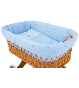 SCARLETT 6-DÍLNÁ SOUPRAVA MÉĎA DO PROUTĚNÉHO KOŠE- MODRÁ - POVLEČENÍ DO POSTÝLKY - SPINKÁNÍ