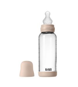 BIBS ANTIKOLIKOVÁ SKLENENÁ FĽAŠA SO SILIKÓNOVÝM CUMLÍKOM 240ML - KOJENECKÉ LAHVE - KRMENÍ