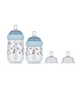 LITTLE DUTCH KOJENECKÉ LÁHVE 165 ML + 240 ML + 2 SAVIČKY FOREST FRIENDS - KOJENECKÉ LAHVE - KRMENÍ