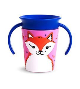 MUNCHKIN - JUNIORSKÝ HRNEČEK WILDLOVE 360° S OUŠKY 177 ML - LIŠKA - DĚTSKÉ HRNEČKY - KRMENÍ