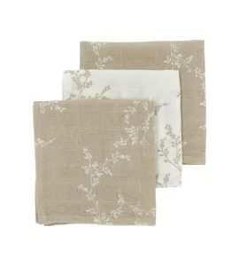 MEYCO MUŠELÍNOVÉ PLENY 3-BALENÍ - BRANCHES SAND - LÁTKOVÉ PLENY SKLÁDANÉ - PŘEBALOVÁNÍ