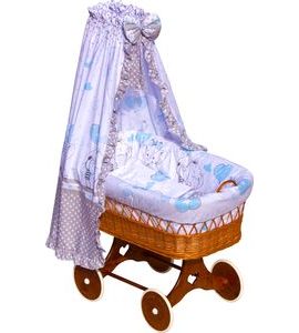 SCARLETT PROUTĚNÝ KOŠÍK NA MIMINKO S NEBESY SCARLETT GUSTO MODRÁ - KOŠÍKY A KOLÉBKY - SPINKÁNÍ