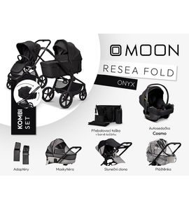 MOON RESEA FOLD KOMBI SET - ONYX - KOMBINACE S PŘÍSLUŠENSTVÍM - KOČÁRKY A PŘÍSLUŠENSTVÍ