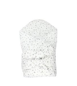 ENIE BABY MUŠELÍNOVÁ ZAVINOVAČKA 80X80CM NELSI ŠEDÁ - ZAVINOVAČKY - SPINKÁNÍ