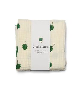 STUDIO NOOS ZAVINOVAČKA PRINT MEDIUM WHITE CLOVER - ZAVINOVACÍ PLENY / OSUŠKY VELKÉ - PŘEBALOVÁNÍ