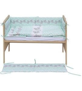 SCARLETT SOUPRAVA DO POSTÝLKY 10-DÍLNÁ KUBA TYRKYSOVÁ 100X135CM - POVLEČENÍ DO POSTÝLKY - SPINKÁNÍ