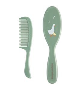 CANPOL BABIES HŘEBEN A KARTÁČ GOOSE ZELENÝ - HŘEBÍNKY A KARTÁČKY - KOUPÁNÍ A ZDRAVÍ