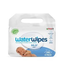 WATERWIPES 100% BIO ODBOURATENÉ UBROUSKY 4X60KS - VLHČENÉ UBROUSKY - PŘEBALOVÁNÍ