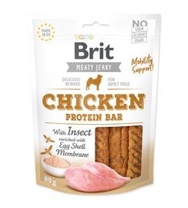 BRIT JERKY CHICKEN WITH INSECT PROTEIN BAR 80 G - SUŠENÉ PAMLSKY PRO PSY - CHOVATELSKÉ POTŘEBY MALVÍKZOO