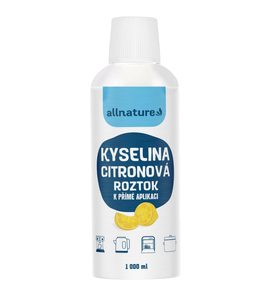 ALLNATURE KYSELINA CITRONOVÁ ROZTOK 1 000 ML - POTRAVINOVÉ DOPLŇKY - PRO MAMINKY