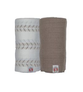 LODGER SWADDLER SOLID MATCHA 2BALENÍ 110 X 110 CM BIRCH/BUFFALO - ZAVINOVACÍ PLENY / OSUŠKY VELKÉ - PŘEBALOVÁNÍ