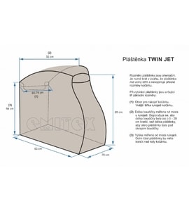 EMITEX PLÁŠTĚNKA NA KOČÁREK TWIN JET - ČERNÁ - PLÁŠTĚNKY - KOČÁRKY A PŘÍSLUŠENSTVÍ