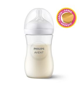 PHILIPS AVENT LÁHEV NATURAL RESPONSE 260 ML, 1M+DÁREK PETITE&MARS MISKA 6M+ - KOJENECKÉ LAHVE - KRMENÍ