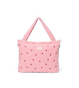 STUDIO NOOS TEDDY DIAPER BAG - PŘEBALOVACÍ TAŠKA | LIGHT PINK HEARTS - PŘEBALOVACÍ TAŠKY - KOČÁRKY A PŘÍSLUŠENSTVÍ