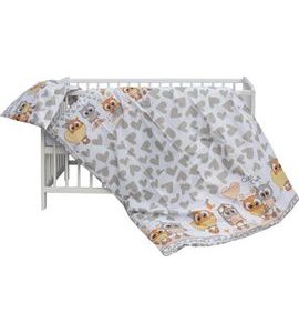 SCARLETT DĚTSKÁ POSTÝLKA S KOMPLETNÍ VÝBAVOU SCARLETT KULÍŠEK 120 X 60 CM - BÉŽOVÁ - DŘEVĚNÉ POSTÝLKY - SPINKÁNÍ