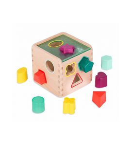 B-Toys Kostka dřevěná s vkládacími tvary Wonder Cube