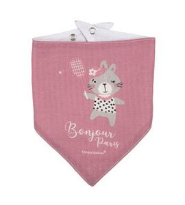 CANPOL BABIES MUŠELÍNOVÝ SLINTÁČEK BONJOUR PARIS 2KS RŮŽOVÝ - BRYNDÁKY - KRMENÍ