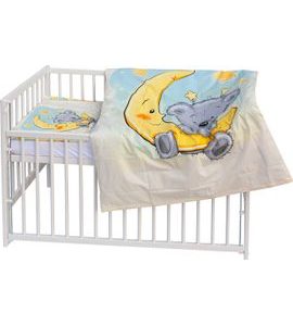 SCARLETT DĚTSKÁ POSTÝLKA S KOMPLETNÍ VÝBAVOU SCARLETT 120 X 60 CM - MIMAS - DŘEVĚNÉ POSTÝLKY - SPINKÁNÍ