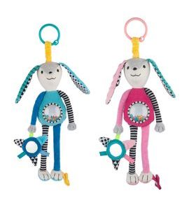 CANPOL BABIES PLYŠOVÁ HRAČKA S ÚCHYTEM NA DUDLÍK ZAJÍČEK - HRAČKY K ZAVĚŠENÍ - PRO DĚTI