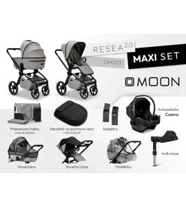 MOON RESEA 2.0 MAXI SET - GHOST - KOMBINACE S PŘÍSLUŠENSTVÍM - KOČÁRKY A PŘÍSLUŠENSTVÍ