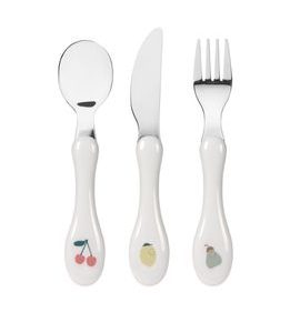 LÄSSIG BABIES CUTLERY 3PCS GARDEN HAPPY FRUITS - LŽIČKY A PŘÍBORY - KRMENÍ