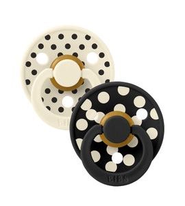 BIBS STUDIO COLOUR POLKA ANATOMICKÉ DUDLÍKY Z PŘÍRODNÍHO KAUČUKU 2KS - VELIKOST 2 - ŠIDÍTKA A DOPLŇKY - KRMENÍ