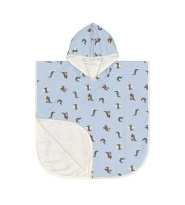 LÄSSIG SPLASH BEACH PONCHO CROCODILE SKY BLUE - OSUŠKY A DĚTSKÉ ŽUPANY - KOUPÁNÍ A ZDRAVÍ