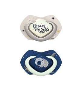 CANPOL BABIES SET SYMETRICKÝCH SILIKONOVÝCH DUDLÍKŮ LIGHT TOUCH 0-6M SLEEPY KOALA MODRÝ - ŠIDÍTKA A DOPLŇKY - KRMENÍ