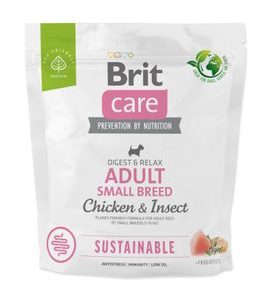 BRIT CARE DOG SUSTAINABLE ADULT SMALL BREED 1 KG - GRANULE PRO PSY - CHOVATELSKÉ POTŘEBY MALVÍKZOO