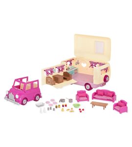 LI'L WOODZEEZ SADA NA KEMPOVÁNÍ PINK HAPPY CAMPER - DOPLŇKY PRO FIGURKY - PRO DĚTI