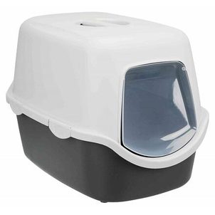 Trixie WC VICO kryté s dvířky, bez filtru 56 x 40x 40cm, světlešedá/tmavošedá