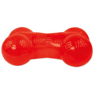 Hračka DOG FANTASY Strong kost gumová červená 11,4 cm
