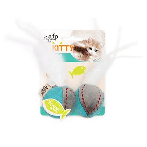 AFP Látkový míček Kitty s peříčky– se šantou