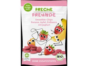 Freche Freunde BIO Ovocné chipsy s jogurtem Banán, jablko a jahoda 16g