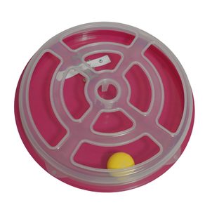 Argi Hračka pro kočku kruh s míčkem růžová