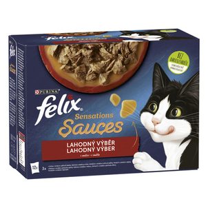 Felix Sensations Sauces Multipack 12x85g hovězí/jehněčí/krůta/kachna v och. om