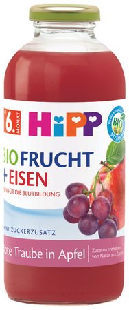 HiPP BIO šťáva z červených plodů ovoce se železem 500 ml
