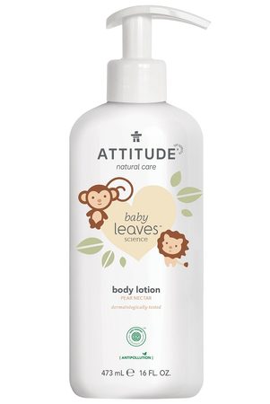 ATTITUDE Dětské tělové mléko  Baby leaves s vůní hruškové šťávy 473 ml