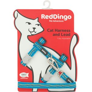 Red Dingo Postroj RD s vodítkem - kočka- Dreamstream Turq.