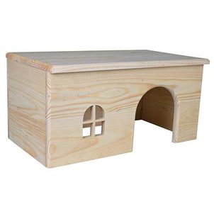 Trixie Dřevěný domek s rovnou střechou pro králíky 40 x 20 x 23 cm