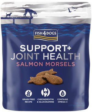 FISH4DOGS Pamlsky pro psy na podporu zdraví kloubů s lososovými kousky 225 g