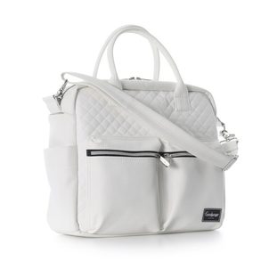 Emmaljunga Changing bag De Luxe polar white leather 2023