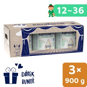 Kendamil batolecí mléko 3 DHA+ (3× 900 g), pohádkové balení s dárkem a divadlem