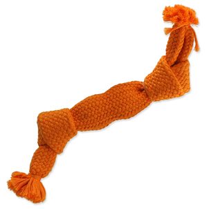 Uzel DOG FANTASY oranžový pískací 2 knoty 35 cm