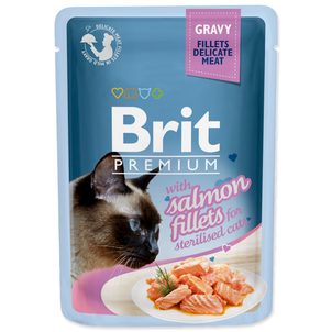 Brit Premium Cat Delicate Fillets in Gravy with Salmon for Sterilised 85g