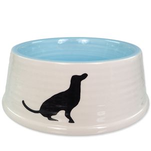 Miska DOG FANTASY keramická motiv pes bílo-modrá 21 cm