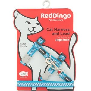 Red Dingo Postroj RD s vodítkem- kočka- Ziggy Rfx- Tyrkysová