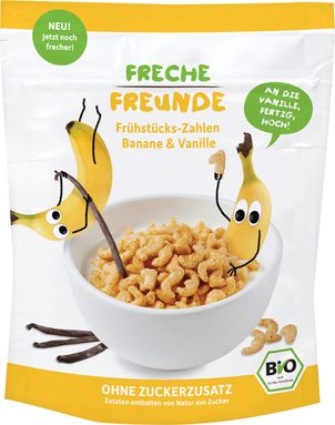 Freche Freunde BIO Cereálie křupavá čísla Banán a vanilka 125g