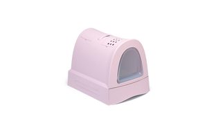 IMAC Krytý kočičí záchod s výsuvnou zásuvkou pro stelivo růžový