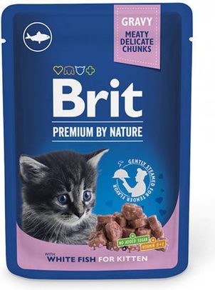 Brit Premium Cat Pouches with fish Kitten 100g